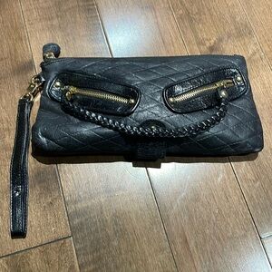 Marciano leather clutch